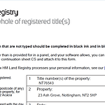 HMLR TR1 Form Example